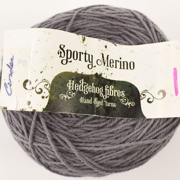 Hedgehog Fibres Sporty Merino Yarn 100% 17.5 mic Merino Wool Hand-Dyed Cinder - Picture 2 of 3